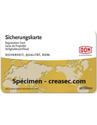 Clé brevetée jusque 2038