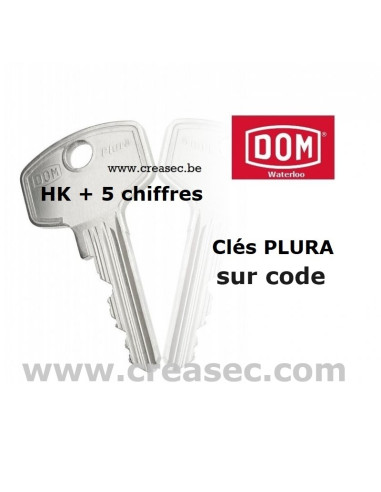 clé Dom Plura suivant code cle