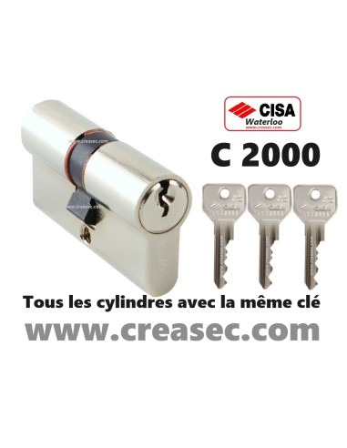 Cylindre Cisa C2000 avec la même clé