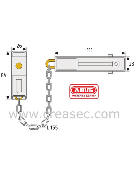 mesures du ABus Sk78 blanc