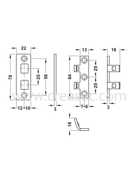 ABUS TAS102 - Protège paumelles