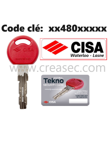 clé Teknopro suivant carte