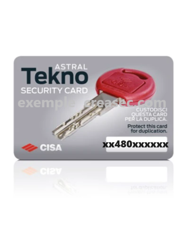 carte pour faire clé tekno