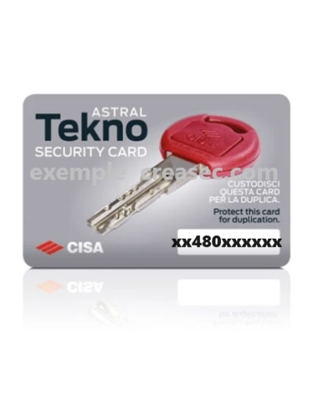 carte pour faire clé tekno
