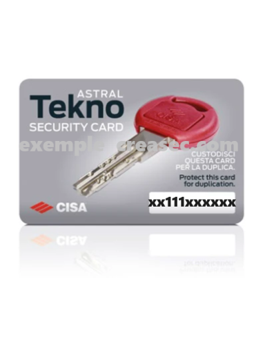 clé Tekno profil réservé