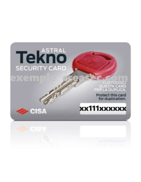 clé Tekno profil réservé