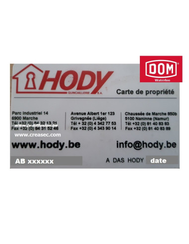 Copie de clé Dom Hody