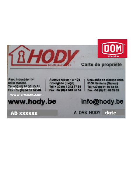 Copie de clé Dom Hody