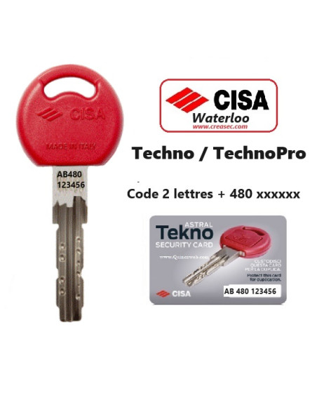 clé supplémentaire Cisa Tekno