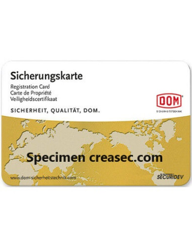 carte pour refaire clé dom