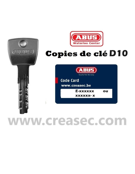 faire une clé Abus D10PS