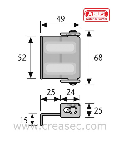 ABUS SW1 - verrou sans clé pour châssis