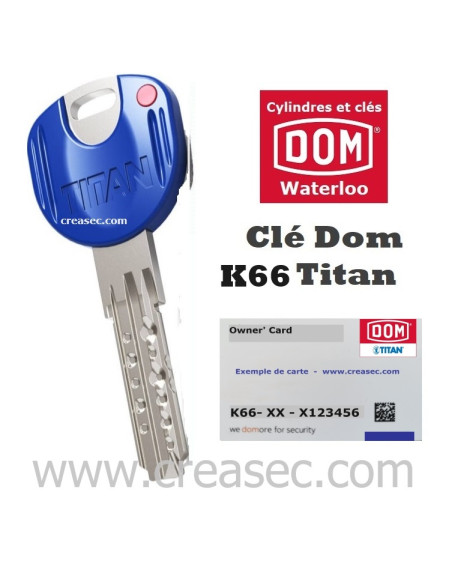 Copie de clé Dom Titan K66