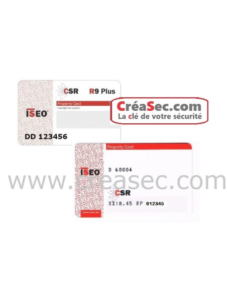 faire cle ISEO R9 suivant carte