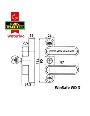 mesures du Burg Wachter WD3 brun