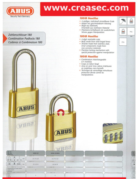 Cadenas ABUS Nautilus pdf