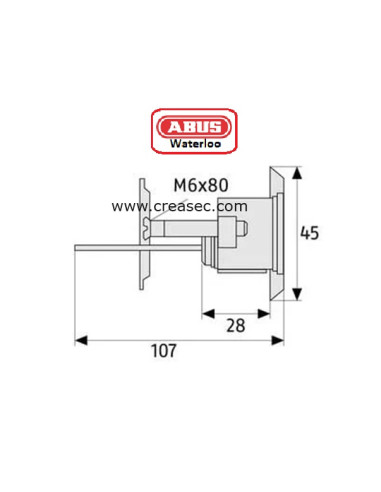 Abus CR84 - cylindre a languette