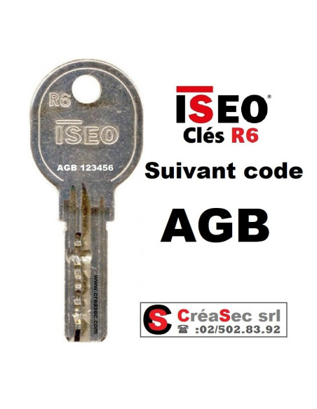 Clé ISEO R6 code AGB