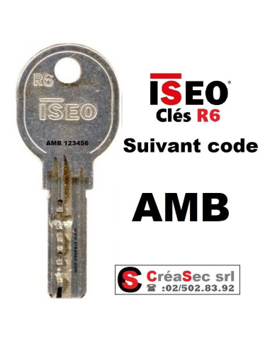 Copie de clé ISEO R6 AMB