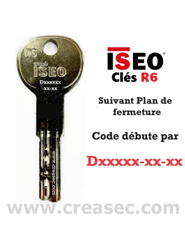 clé R6 code Dxxxxx