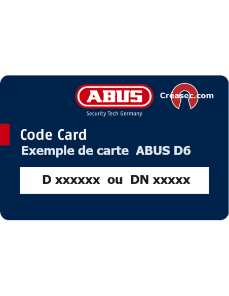 exemple code card ABUS D6 PS