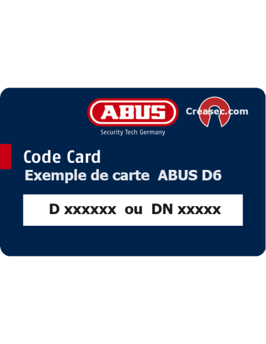 REFAIRE CLE d6 ABUS SUR CODE CARTE