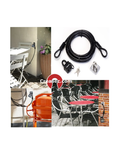 kit cable + cadenas Masterlock 8251