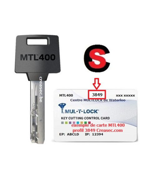 Copie de clé Mul-T-Lock 400 - Profil 3849