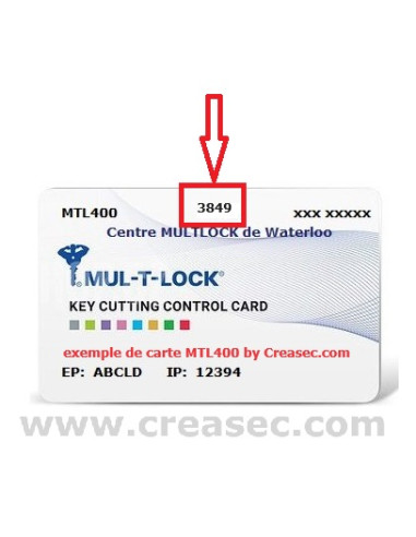 Copie de clé Mul-T-Lock 400 - Profil 3849