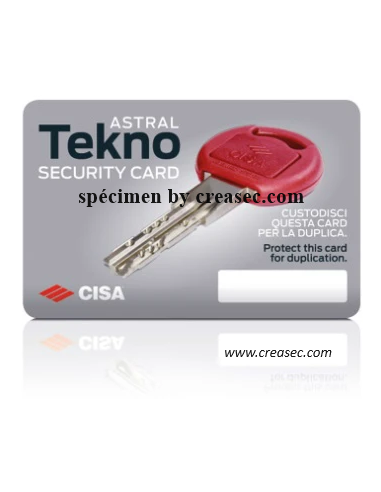 DUPLICATA CARTE CISA TEKNO