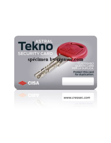 DUPLICATA CARTE CISA TEKNO