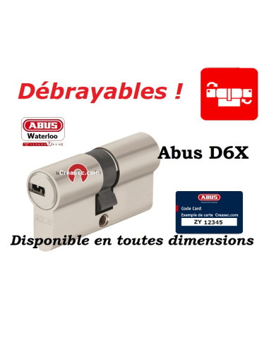 Abus d6x disponible en toutes dimensions