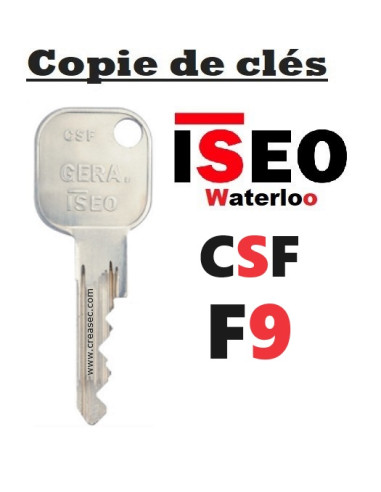 clé ISEO F9 sur carte