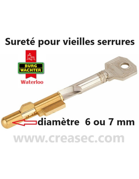 Sureté pour clé 6 mm