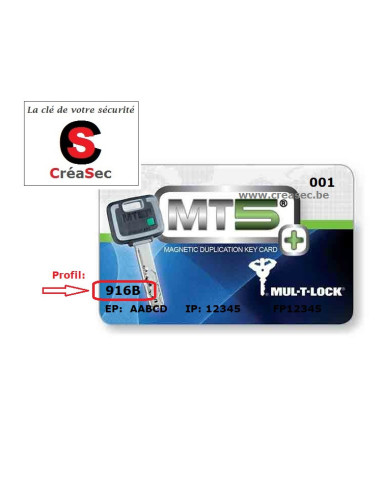 carte pour refaire une cle MTL MT5