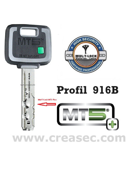Cylindre Mul-T-Lock MT5 Plus 40-55 mm