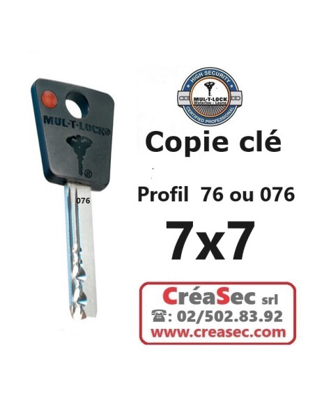 copie clé Multlock 7x7