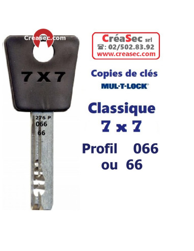 Copie clé MulTLock 7x7