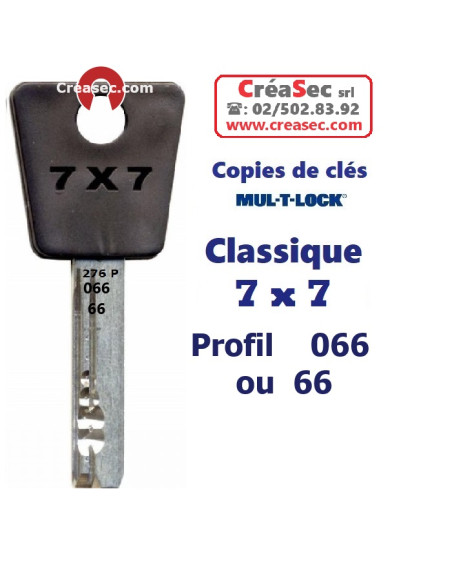 Copie clé MulTLock 7x7