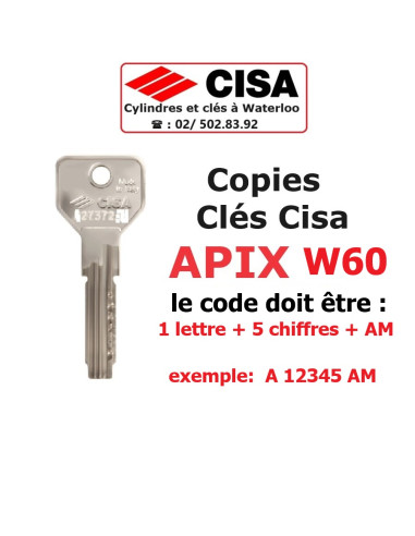 copie clé Asix W60