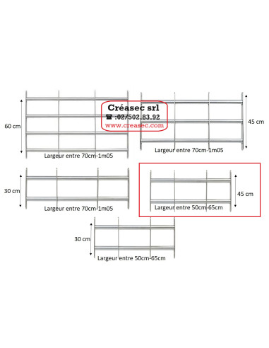 Grilles ajustables ABUS Fgi 5450