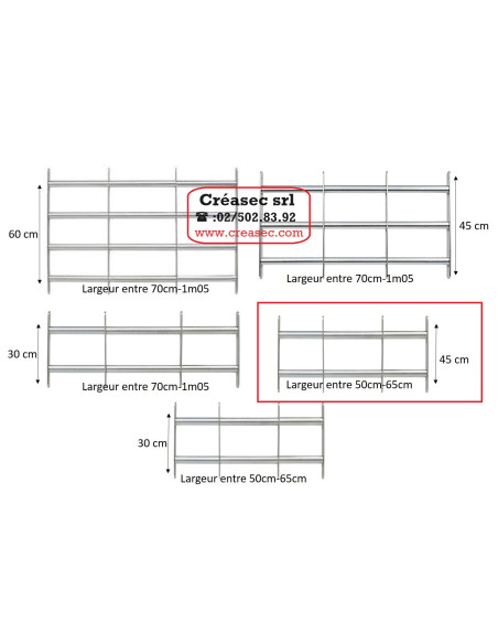 Grilles ajustables ABUS Fgi 5450
