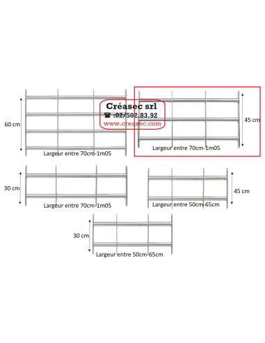 Grilles ajustables ABUS Fgi 7450