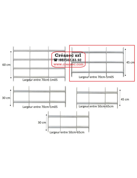 Grilles ajustables ABUS Fgi 7450