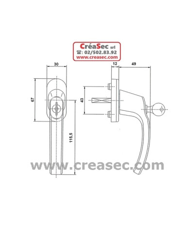 Poignées a clé KTO blanches