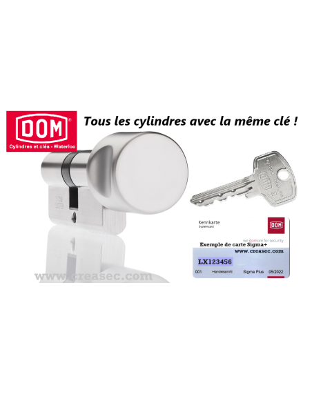 Sigma + a bouton et même clé