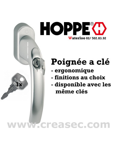 Bequille a clé Hoppe pour châssis