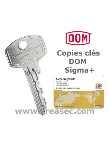 faire clé DOM Sigma Plus