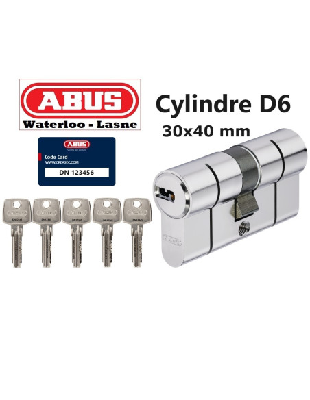 Cylindre de porte Abus D6 de 30x40mm
