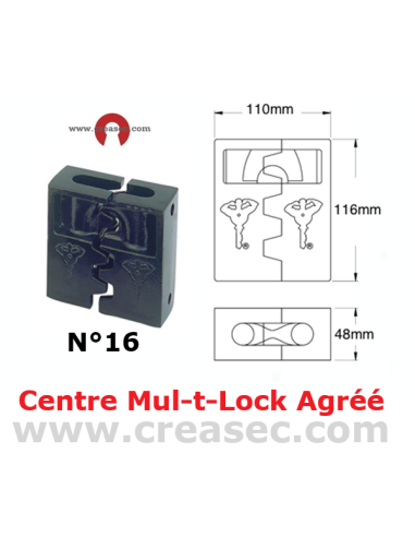 Mâchoires n°16 pour MUL-T-LOCK